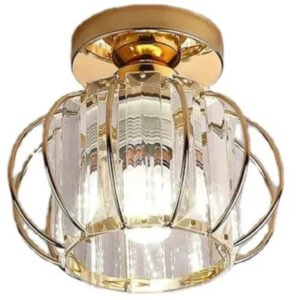 LED Ceiling Light Fixture Modern Semi Flush Mount Crystal Ceiling Light Fixture Chandelier Lighting for Corridor Foyer
