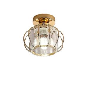 LED Ceiling Light Fixture Modern Semi Flush Mount Crystal Ceiling Light Fixture Chandelier Lighting for Corridor Foyer
