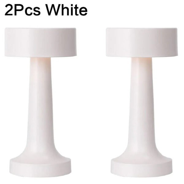 LED Table Lamp Retro Metal Desk Lamp Touch Sensor Rechargeable Night Lights for Bar Coffee Table Restaurant Decoration Light