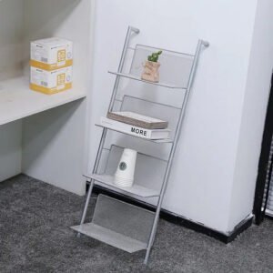 Ladder Metal Bookcase Mobile Display Storage Display Bookshelf Nordic Minimalist Estanteria Habitacion Furniture For Livingroom