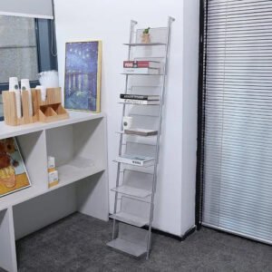 Ladder Metal Bookcase Mobile Display Storage Display Bookshelf Nordic Minimalist Estanteria Habitacion Furniture For Livingroom