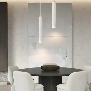 Led Pendant Lamp Long Tube Wood Ceiling Lamp Japanese Style Quiet Wind Bedroom Bedside Chandelier Retro Modern G9 Replaceable