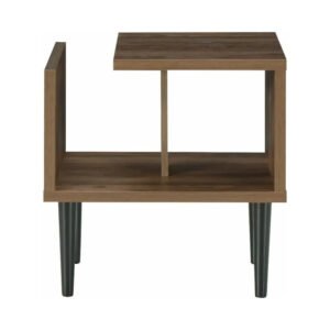 Mid Century Modern End Table with Wood Legs