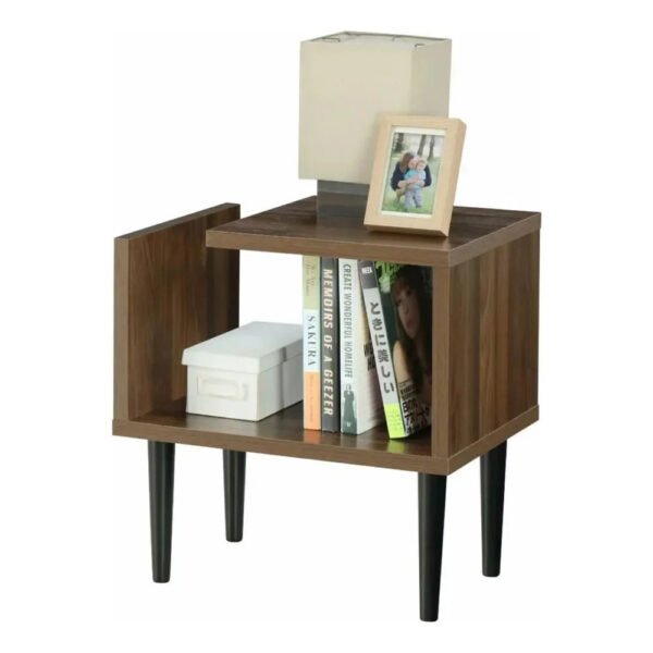 Mid Century Modern End Table with Wood Legs