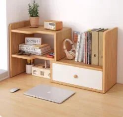 Mobile Rotating Bookcase Nordic Bookends Cabinet Cube Bookshelf Display Storage