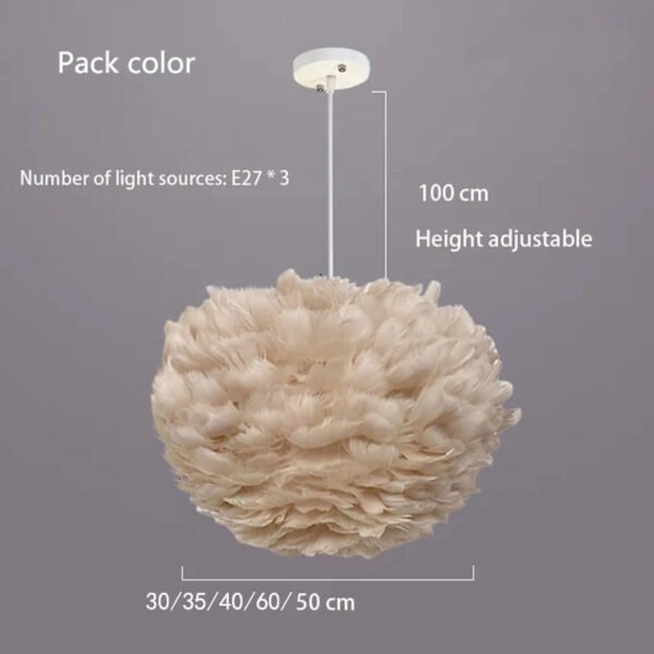 Modern Goose Down Chandelier Bedroom Study living Room Dining Room Feather light Creative Romantic Decorative Chandelier Lamps