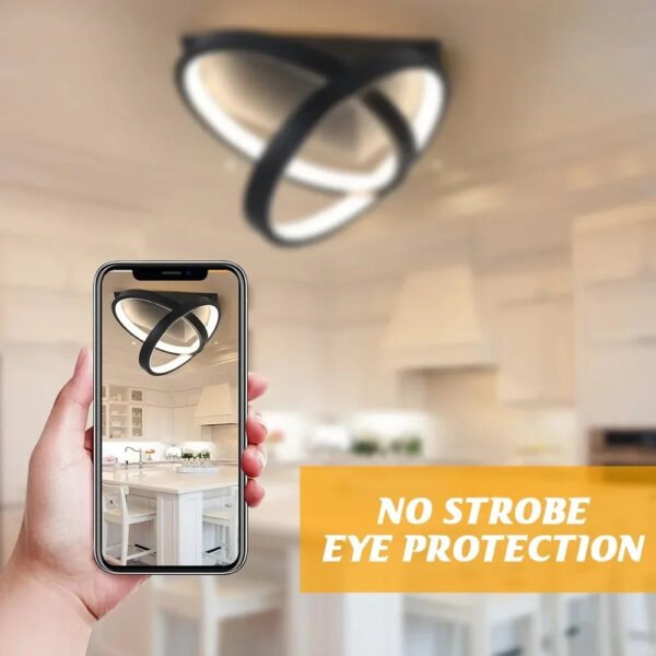 Modern LED Ceiling Light, 3-Color Adjustable, Flush Mount, Versatile for All Rooms 85V-265V