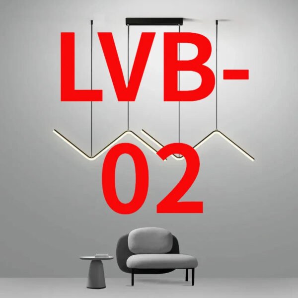 Modern LED Pendant Light Nodic Gold Hanging Chandelier For Tubular Restaurant Kitchen Office Coffee  Indoor Decorative Lamps