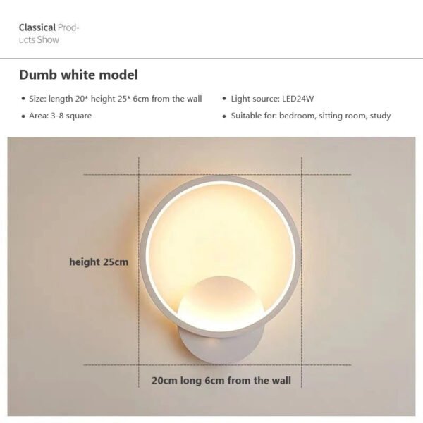 Modern LED Wall Lamp Nordic Black White Golden Wall Lighting For Living Bedroom  Aisle Home Decor Fixtures Indoor Wall Lamps