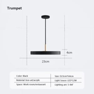 Modern Minimalist Pendant Light  Study Decor Replica Design Restaurant Lamp LED Hanging Lamp for Table Dining Room Bedroom