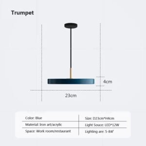 Modern Minimalist Pendant Light  Study Decor Replica Design Restaurant Lamp LED Hanging Lamp for Table Dining Room Bedroom