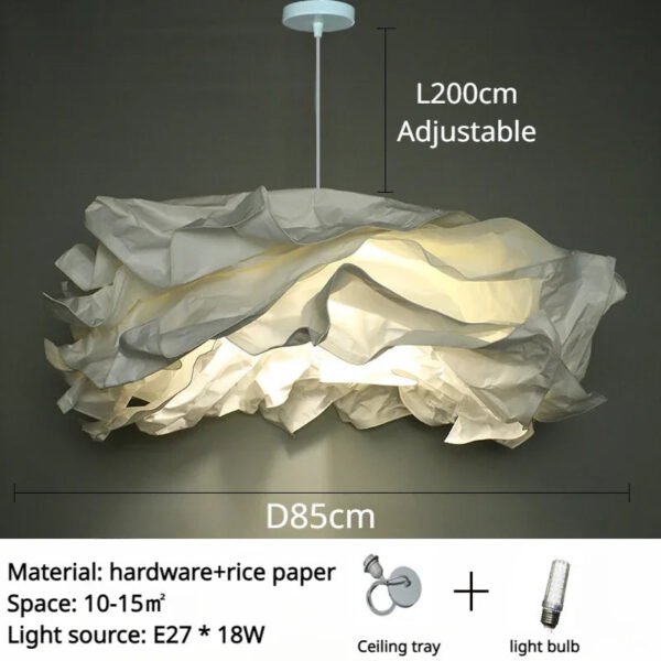 Modern Paper Pendant Light Personalized DIY Chandeliers Lamp for Bedroom Living Room Restaurant Suspension Luminaire