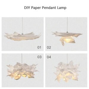 Modern Paper Pendant Light Personalized DIY Chandeliers Lamp for Bedroom Living Room Restaurant Suspension Luminaire
