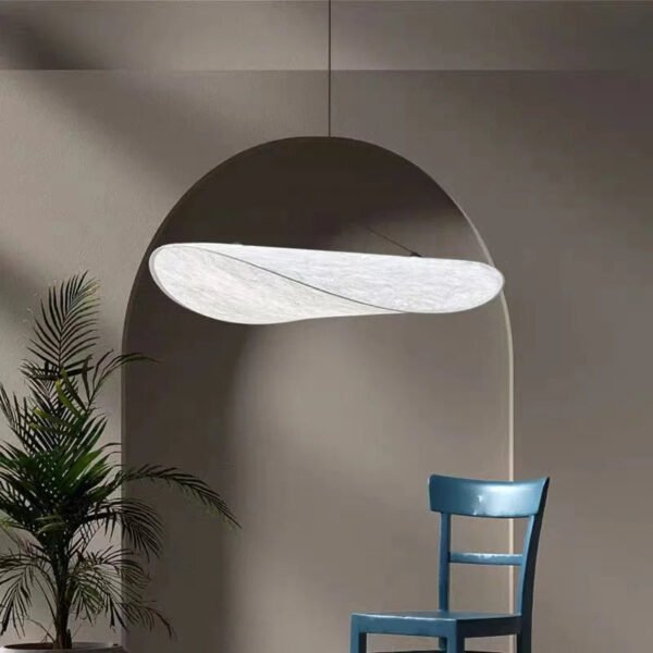 Modern Silk Fabric Led Pendant Chandelier Living Room Home Decor Designer Suspension Lamp Handmade Lighting Fixture Real Shot