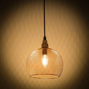 Modern Simple Light Fixture Nordic Restaurant Bar Lighting Living Room Walkway Retro Rose Gold Bird Cage Creative Chandelier