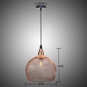 Modern Simple Light Fixture Nordic Restaurant Bar Lighting Living Room Walkway Retro Rose Gold Bird Cage Creative Chandelier
