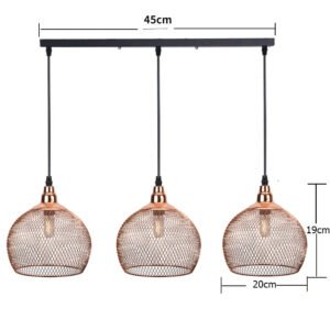 Modern Simple Light Fixture Nordic Restaurant Bar Lighting Living Room Walkway Retro Rose Gold Bird Cage Creative Chandelier
