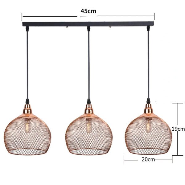 Modern Simple Light Fixture Nordic Restaurant Bar Lighting Living Room Walkway Retro Rose Gold Bird Cage Creative Chandelier