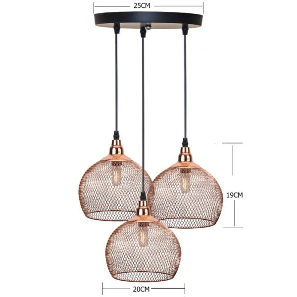 Modern Simple Light Fixture Nordic Restaurant Bar Lighting Living Room Walkway Retro Rose Gold Bird Cage Creative Chandelier