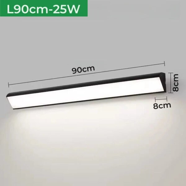 Motion Sensor LED Outdoor Wall Lamp IP65 Waterproof Long Strip Corner Garden Sconce Front Door Porch Home Exterior Wall Lighting