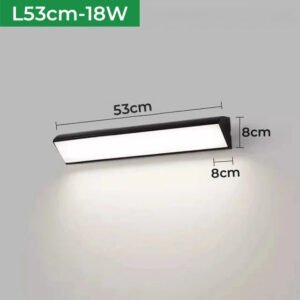 Motion Sensor LED Outdoor Wall Lamp IP65 Waterproof Long Strip Corner Garden Sconce Front Door Porch Home Exterior Wall Lighting