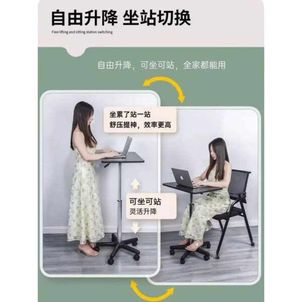 Movable Lifting Table Standing Workstation Sofa Bedside Writing Desk