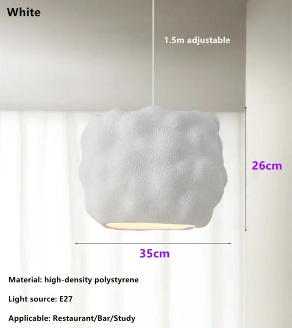 New Restaurant Wabi Sabi Pendant Lamps Minimalist E27 Study Bedroom Lighting Lustre Design Home Decoration Bar Lamp Fixtures