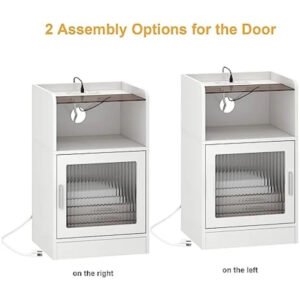 Nightstand-with-Power-Outlet-and-LED-Light-Side-End-Table-with-Storage-Cabinet-Modern-Bedside-Table_da0b4b25-74d6-4901-a225-00f0e16ba85c.jpg Nightstand with Power Outlet and LED Light, Side End Table with Storage Cabinet, Modern Bedside Table for Bedroom, Living Room