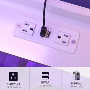 Nightstand-with-Power-Outlet-and-LED-Light-Side-End-Table-with-Storage-Cabinet-Modern-Bedside-Table_ffa2acc1-f9e9-4b04-8a90-4d0a0c76bafc.jpg Nightstand with Power Outlet and LED Light, Side End Table with Storage Cabinet, Modern Bedside Table for Bedroom, Living Room