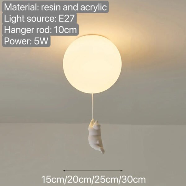 Nordic Bear Pendant Lamp Children's Room Bedroom Restaurant Kitchen Led Light Chandelier Home Decoration Lighting Fixture Modern