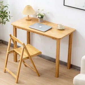 Nordic Desks Computer Desk Desktop Student Writing Desk Rectangular Simple Bedroom Long Table Bamboo Solid Wood Office Furniture