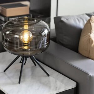 Nordic Led Table Lamp Modern Simple Glass Table Lamps For Living Room Bedroom Study Desk Decor Light Home E27 Night Bedside Lamp