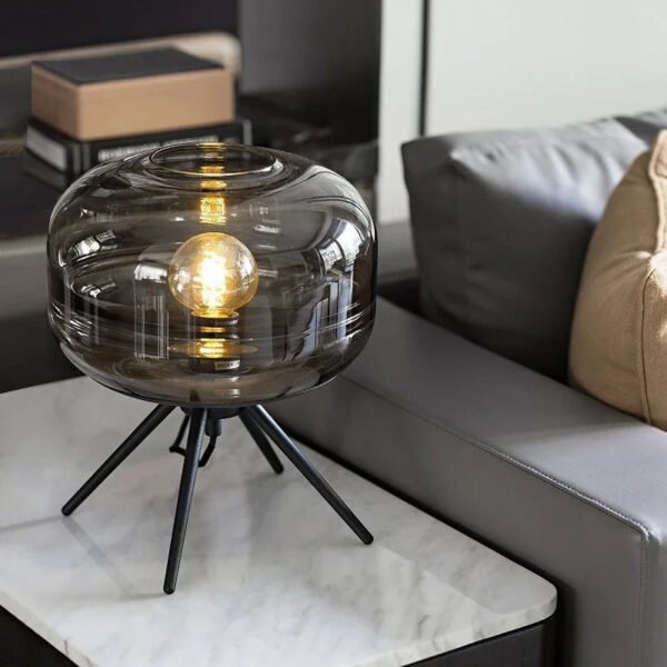 Nordic Led Table Lamp Modern Simple Glass Table Lamps For Living Room Bedroom Study Desk Decor Light Home E27 Night Bedside Lamp
