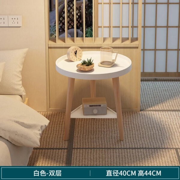 Nordic Modern Bedside Table Double Design Coffee Table Heightened Sidewall Bedroom Furniture Triangular Structure Side Table