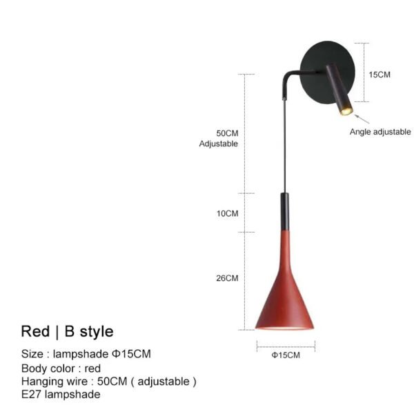 Nordic Modern LED Wall Lamp for Bedroom Home Decor Bedside Read Fixtures E27 Black Grey Stair Aisle Background Wall Lights