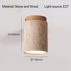 Nordic Modern Stone Ceiling Lamp Bedroom Corridor Flush Mounted Foyer Hallway Lights Fixture Staircase Indoor Lighting Decor Led