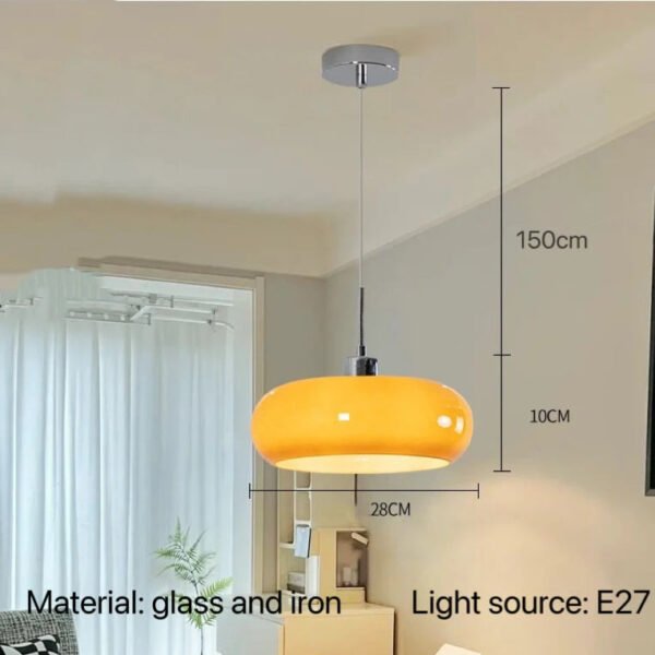 Nordic Retro Restaurant Chandelier Bar Counter Bedroom Glass Bedside Kitchen Hanging Lighting Led Indoor Pendant Lamp Lights
