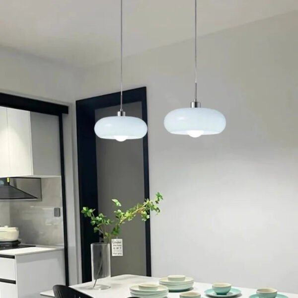 Nordic Retro Restaurant Chandelier Bar Counter Bedroom Glass Bedside Kitchen Hanging Lighting Led Indoor Pendant Lamp Lights