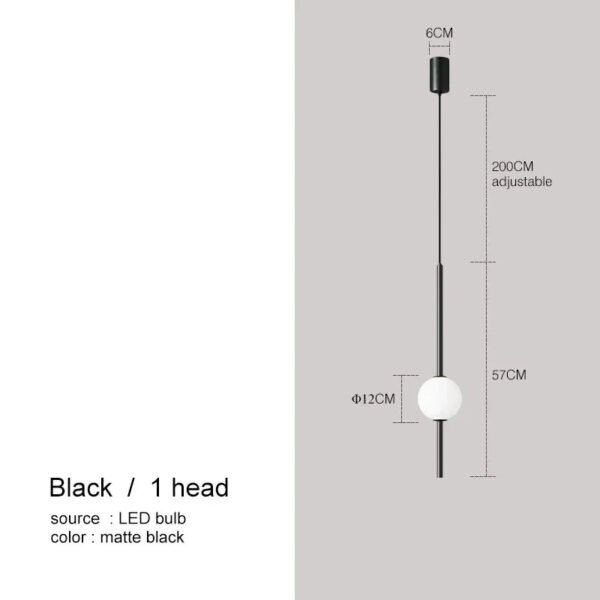 Nordic Simple Glass Ball Pendant Lights Dining Room Bedroom Decor Hanging Lamp Restaurant Bar Suspension Chandeliers Lighting