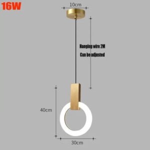 Nordic Simple LED Pendant Light Living Room Stairs Ring Chandelier Creative Dining Room Bedroom LED Ceiling Pendant Lamp