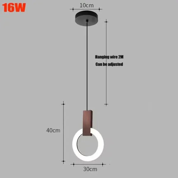 Nordic Simple LED Pendant Light Living Room Stairs Ring Chandelier Creative Dining Room Bedroom LED Ceiling Pendant Lamp