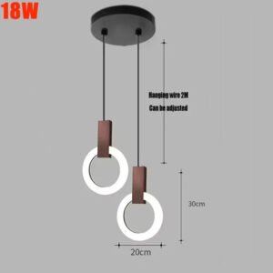 Nordic Simple LED Pendant Light Living Room Stairs Ring Chandelier Creative Dining Room Bedroom LED Ceiling Pendant Lamp
