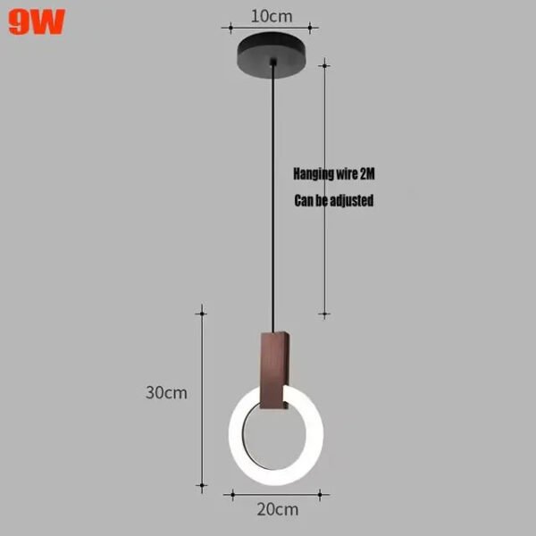 Nordic Simple LED Pendant Light Living Room Stairs Ring Chandelier Creative Dining Room Bedroom LED Ceiling Pendant Lamp
