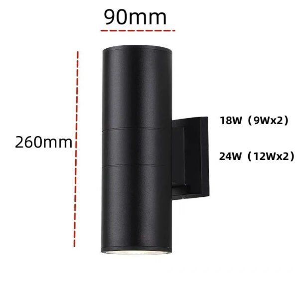 Outdoor wall lamp exterior wall waterproof led wall washer lamp hotel entrance upper and lower double-headed pillar outdoor two-