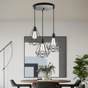 Pendant Lamp Iron Frame Ceiling Lighting For Restaurant Teahouse Chandelier Indoor Wrought Metal Modern Pendant Lights 110-220v
