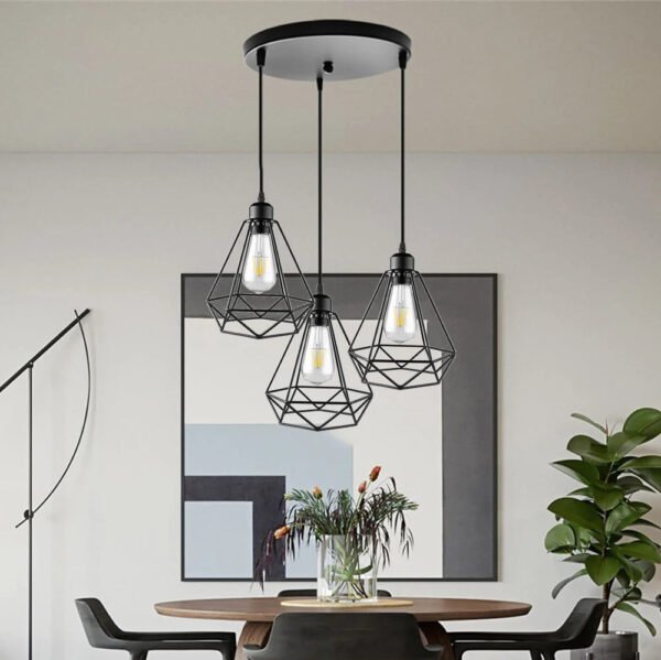 Pendant Lamp Iron Frame Ceiling Lighting For Restaurant Teahouse Chandelier Indoor Wrought Metal Modern Pendant Lights 110-220v