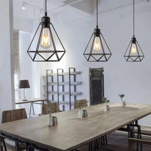 Pendant Lamp Iron Frame Ceiling Lighting For Restaurant Teahouse Chandelier Indoor Wrought Metal Modern Pendant Lights 110-220v