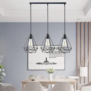 Pendant Lamp Iron Frame Ceiling Lighting For Restaurant Teahouse Chandelier Indoor Wrought Metal Modern Pendant Lights 110-220v