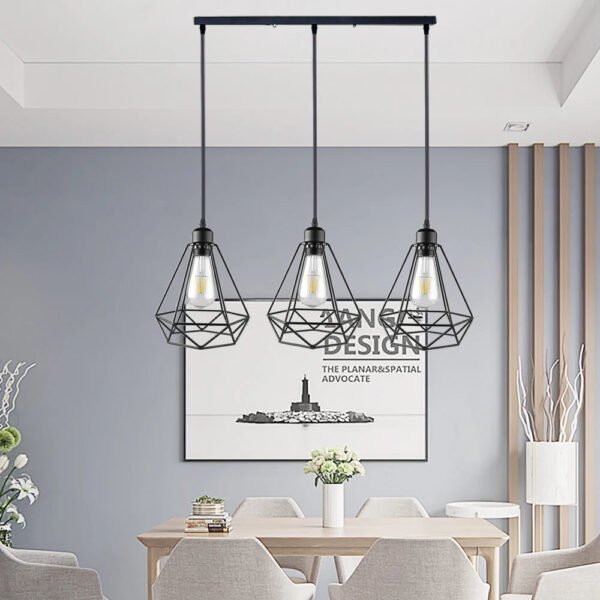 Pendant Lamp Iron Frame Ceiling Lighting For Restaurant Teahouse Chandelier Indoor Wrought Metal Modern Pendant Lights 110-220v