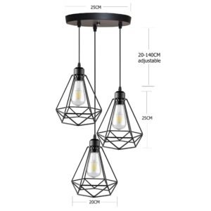 Pendant Lamp Iron Frame Ceiling Lighting For Restaurant Teahouse Chandelier Indoor Wrought Metal Modern Pendant Lights 110-220v